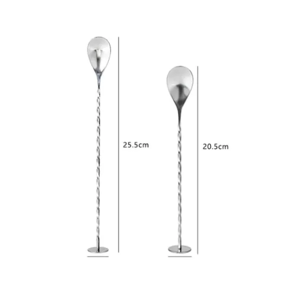 Cocktailshakers & Drinkudstyr>Tåreformet Barskedsæt (20,5 cm & 25,5 cm) - Cocktailrøreskeer i rustfrit stål