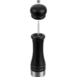 Trækværn til at male krydderier, peber, salt, sort 21,5 cm