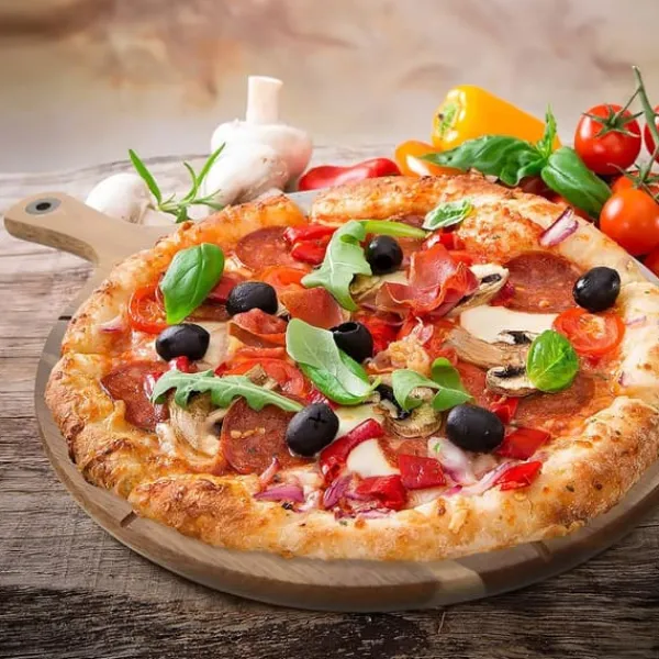 Skærebrætter>Træpizzabræt 43,5x32 cm