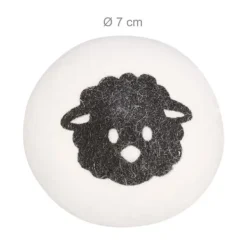 Tørrebold, 6-pak XXL uld, 7 cm, hvid Outlet