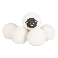 Tørrebold, 6-pak XXL uld, 7 cm, hvid Outlet