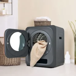 Tørretumblere>Tørretumbler 3-4 kg i rustfrit stål, 850 W med multifiltersystem, 6 programmer og overophedningsbeskyttelse (vægmontering)
