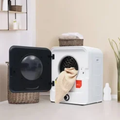 Tørretumbler rustfrit stål 3–4,5 kg, 830W, multifiltrering, 5 programmer, overophedningsbeskyttelse, vægmonterbar [Energiklasse C] Clearance