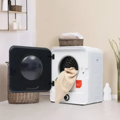 Tørretumbler rustfrit stål 3–4,5 kg, 830W, multifiltrering, 5 programmer, overophedningsbeskyttelse, vægmonterbar [Energiklasse C] Hot