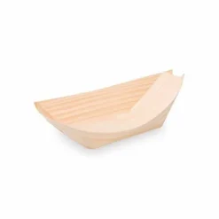 Tallerkener & Bordservicer>Træskål "båd" 13 x 8 cm 100 stk.