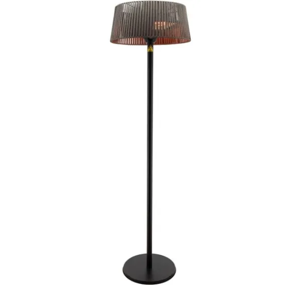 TunaBone, elektrisk stående terrassevarmer, dobbelt klare halogen varmelamper, TB1821SH-01 Online