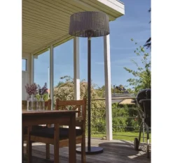 TunaBone, elektrisk stående terrassevarmer, dobbelt klare halogen varmelamper, TB1821SH-01 Online