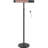 TunaBone, elektrisk stående terrassevarmer, enkelt carbon gyldent rør, TB2580ST-01 Clearance