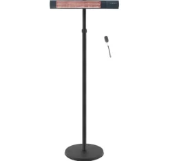TunaBone, elektrisk stående terrassevarmer, enkelt carbon gyldent rør, TB2580ST-01 Clearance