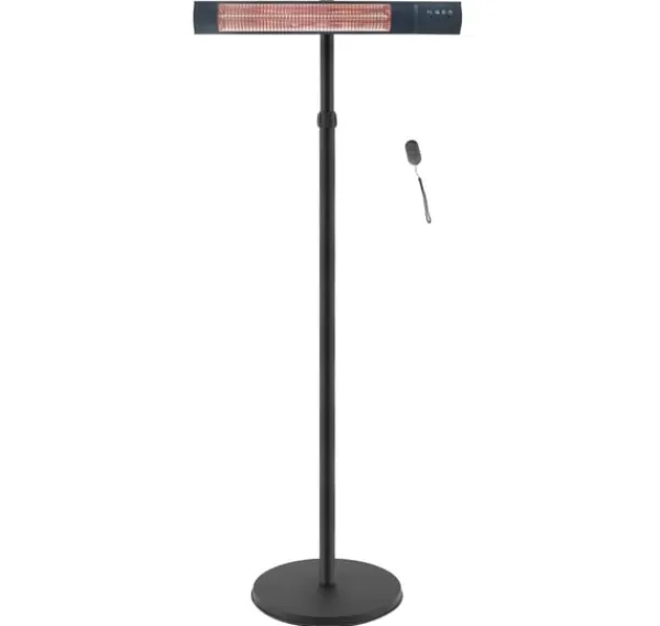 TunaBone, elektrisk stående terrassevarmer, enkelt carbon gyldent rør, TB2580ST-01 Clearance