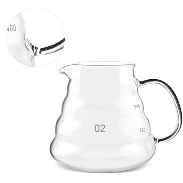 Kaffe- & Tekander>Tyk glaskedel - 500 ml varmebestandig til kaffe og te