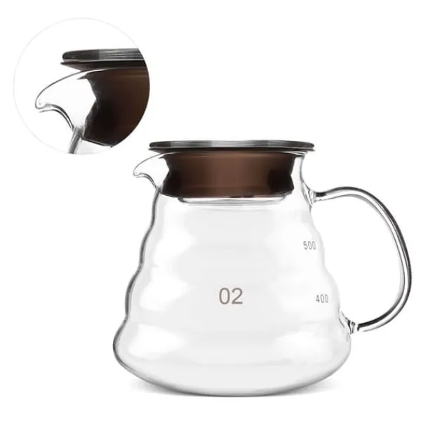 Kaffe- & Tekander>Tyk glaskedel - 500 ml varmebestandig til kaffe og te