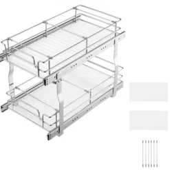 Uddragelig skabsorganisator, 34,3x53,3x38,1 cm, stål, opbevaring Discount