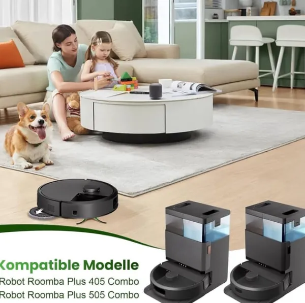 Udskiftningssæt til iRobot Roomba Plus 405/505 Combo robotstøvsuger - Højtydende reservedele Clearance
