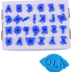 Udskriv sukkerpasta skabelon STORE BOGSTAVER ALFABET Outlet
