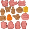 Udstikkere med stempel HALLOWEEN GRÆSKAR KAT HEKS wz1 8 stk Hot