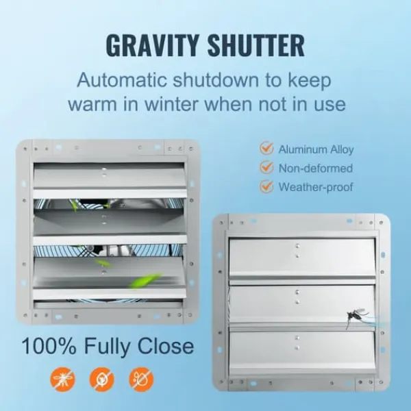 Udsugningsventilator Shop, 305 mm vægmonteret, 1084 CFM AC, kraftfuld luftcirkulation, energieffektiv design Clearance