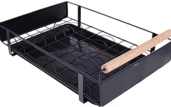 Køkkenorganisering>Udtræksskuffe til skab med afløbsorganisator sort 41x26x13cm