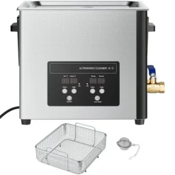 Ultralydsrenser - Professionel industriel 15 L - 240 W - 40 kHz - Rustfrit stål - Digitalt display - Rengøringskurv - Til dele & karburatorer Sale