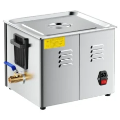 Ultralydsrenser - Professionel industriel 15 L - 240 W - 40 kHz - Rustfrit stål - Digitalt display - Rengøringskurv - Til dele & karburatorer Sale