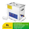 Ultralydsrenser, Digital Kontrol, Alsidige Anvendelser,6L-180W-220V, EU Clearance