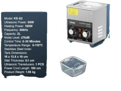 Ultralydsrenser, Flere kapacitetsmuligheder, Effektivt opvarmningssystem,2L Outlet