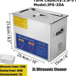 Ultralydsrenser>Ultralydsrenser, 40kHz frekvens, digitalt kontrolpanel,3L
