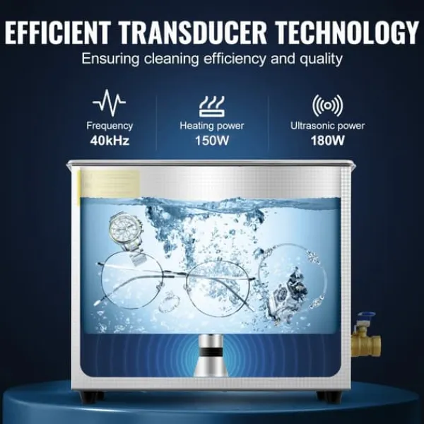 Ultralydsrensermaskine, 6L kapacitet, ultralydseffekt 180W, varmeeffekt 300W, 40kHz frekvens, spænding 220V Best