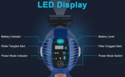 UMLo V11 blå ledningsfri stangstøvsuger – 2-i-1 håndholdt støvsuger og gulvstøvsuger med HEPA-filter, 300W motor, LED-display Best