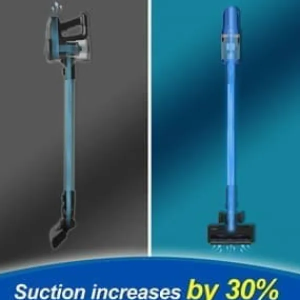 UMLo V11 blå ledningsfri stangstøvsuger – 2-i-1 håndholdt støvsuger og gulvstøvsuger med HEPA-filter, 300W motor, LED-display Best