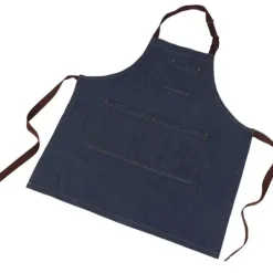 Forklæder>Unisex Denim Forklæde med Lommer til Tegning, Maleri, Restaurant, Kaffe, Tjener (Blå)