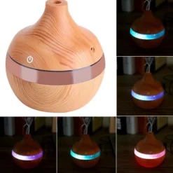 USB-luftfugter og oliediffuser med træstruktur (300 ml) New