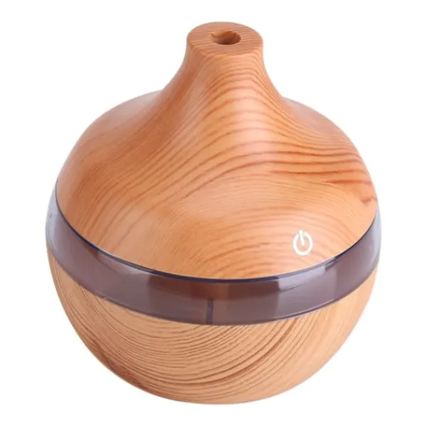 USB-luftfugter og oliediffuser med træstruktur (300 ml) New