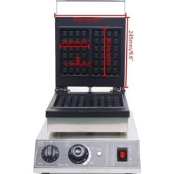 Vaffeljern - Belgisk/Bruxelles-vaffeljern - 2 Firkantede Vafler - 1750 W - Justerbar Temperatur - 180° Roterbart Discount