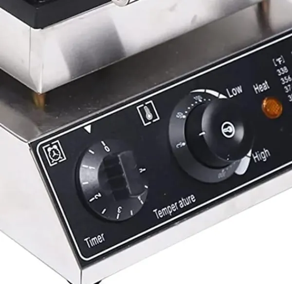 Vaffeljern - Professionelt - 4 forme - Firkantet - Slip-let - 1750 W - 220 V - Trykstøbt aluminium - Sølv Sale