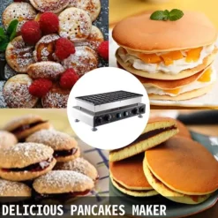 Vaffeljern>Vaffeljern, Rustfrit Stål, Mini Pandekagemaskine