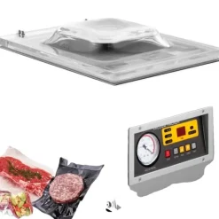 Vakuumforsegler, Motoreffekt 120W, Forseglingslængde 10,2 tommer, Forseglingsbredde 0,3 tommer, Vakuumpumpehastighed 3 m³/t, Dimensioner 12,9 x 10 Sale