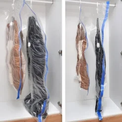 Opbevaringsposer Til Hjemmet>Vakuumpose til tøj og sengetøj med bøjle 70x144 cm