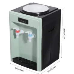 Vanddispenser - Bordmodel - Varm og Kold - 220 V - Elektrisk - Til Kontor og Hjem - Grøn Sale