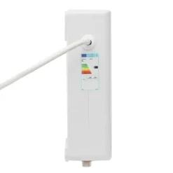 Vandvarmer - Elektrisk gennemstrømsvandvarmer - 3500 W 230 V - Øjeblikkeligt varmt vand - Til bad, køkken, bruser - CE - Hvid Best