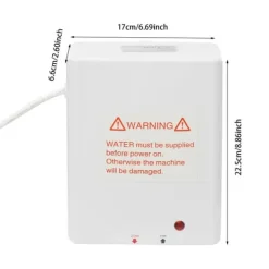 Vandvarmer - Elektrisk gennemstrømsvandvarmer - 3500 W 230 V - Øjeblikkeligt varmt vand - Til bad, køkken, bruser - CE - Hvid Best