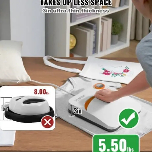 Varmeoverføringspresse 24,7x24,7x7,4 cm Hvid, sublimationsoverførselsenhed Best