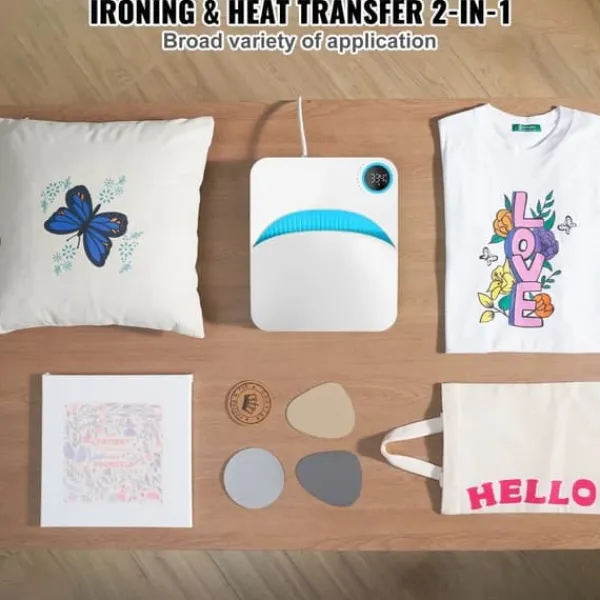 Damprensere>Varmepræser 12 x 10, bærbar Easy Press, sublimationsoverførsel, DIY T-shirt, hurtig opvarmning, digital temperaturkontrol