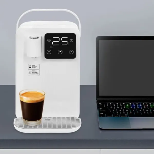 Varmtvandsdispenser - Bordmodel vandkoger - 3 l - 2200 W - LED-display - Justerbar temperatur - Hurtig opvarmning - Hvid New