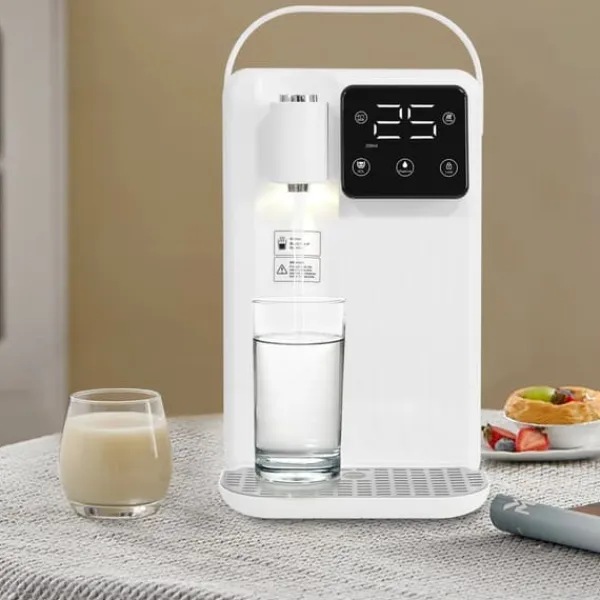 Varmtvandsdispenser - Bordmodel vandkoger - 3 l - 2200 W - LED-display - Justerbar temperatur - Hurtig opvarmning - Hvid New