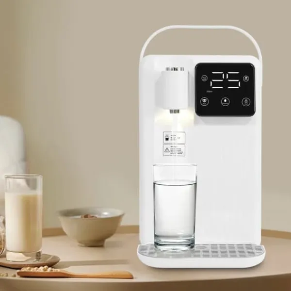 Varmtvandsdispenser - Bordmodel vandkoger - 3 l - 2200 W - LED-display - Justerbar temperatur - Hurtig opvarmning - Hvid New