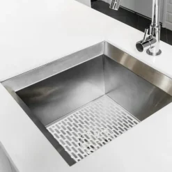 Måtter & Gitter Til Køkkenvaske>Vaskemåtte med hvidt gitterindlæg 33x28 cm