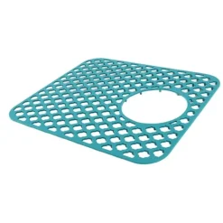 Vaskmåtte Silisonbeskytter med sideafløbshul Anti-skrid ridser Nem vedligeholdelse Vaskgitter til køkken Home Green Outlet
