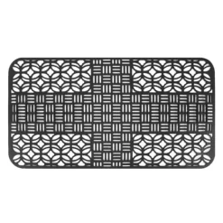 Måtter & Gitter Til Køkkenvaske>Vaskmåtter Silikone Anti-Slip Varmebestandig 66x35cm Stor størrelse Firkantet udhulet vaskbeskytter til køkken Sort