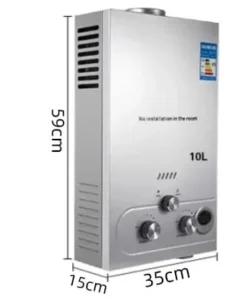 VEVOR LPG Vandvarmer, Øjeblikkelig varmtvandsudgang, Effekt op til 36KW,12L 24KW Online